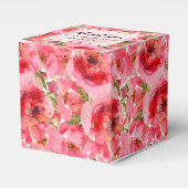 Waterverf Floral Peonies Vrijgezellenfeest Bedankdoosjes (Voorkant Zijde)