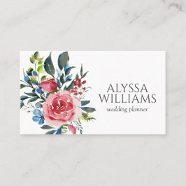 Waterverf Floral Peony Boho Elegant Modern Visitekaartje