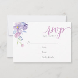 Waterverf Floral Peony krans | Bruiloft RSVP Kaart