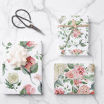Waterverf Floral Peony — Papieren pakbladen Inpakpapier Vel<br><div class="desc">Creëer aangepast papier en persoonlijke cadeauverpakking voor alle gelegenheden. Als je een cadeau geeft dat verpakt is in aangepast verpakkingspapier, dan is het zeker dat je een glimlach op ieders gezicht zet! Voeg uw douanetekst aan dit ontwerp toe door de "Edit this design sjabloon"vakjes op de rechterkant van het punt...</div>