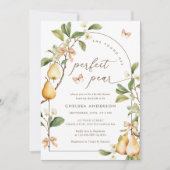 Waterverf Floral Perfect Pair Pear Vrijgezellenfee Kaart (Voorkant)