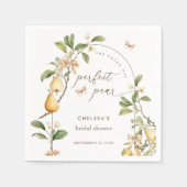 Waterverf Floral Perfect Pair Pear Vrijgezellenfee Servet (Voorkant)