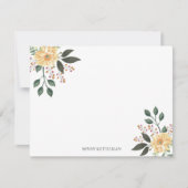 Waterverf Floral Personalize and Monogram Notitiekaartje (Voorkant)