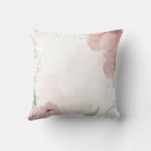 Waterverf Floral Personalized Baby Birth Stats Kussen (Achterkant)