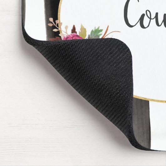 Waterverf floral personalized mousepad muismat (Hoek)