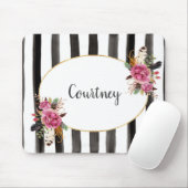 Waterverf floral personalized mousepad muismat (Met muis)