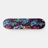 Waterverf Floral Persoonlijk Skateboard (Horizontaal)
