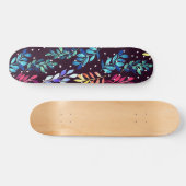 Waterverf Floral Persoonlijk Skateboard (Horizontaal)