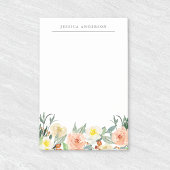 Waterverf Floral Persoonlijke benaming Post-it® Notes