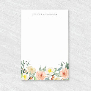 Waterverf Floral Persoonlijke benaming Post-it® Notes
