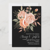 Waterverf Floral  Perzische Rozen Wedding C Kaart (Voorkant)
