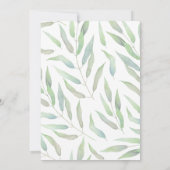 Waterverf Floral & Photo Commitment Ceremony Kaart (Achterkant)