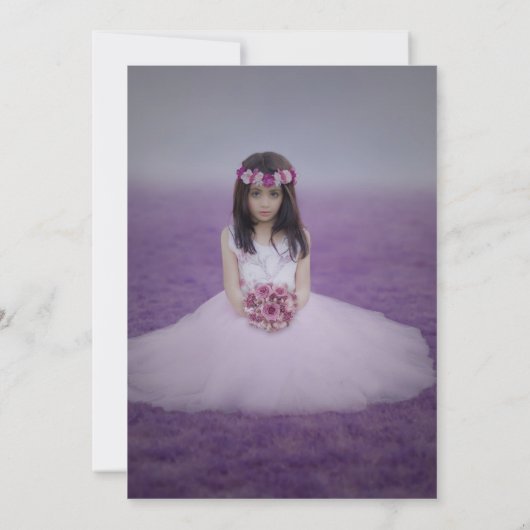 Waterverf Floral PHOTO eerste uitnodiging van de g (Achterkant)