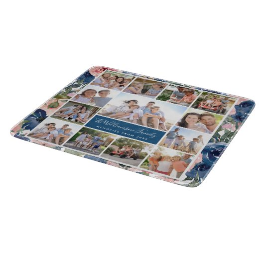 Waterverf Floral Photo Keepomwille Snijplank (Hoek)