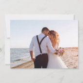 Waterverf Floral Photo Wedding Bedankkaart (Achterkant)