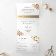 Waterverf Floral Photo Wedding