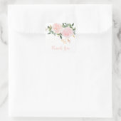Waterverf Floral Pink Baby shower Sticker (Tas)