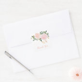 Waterverf Floral Pink Baby shower Sticker (Envelop)