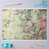 Waterverf Floral Pink & Blue Tissuepapier (Craft)