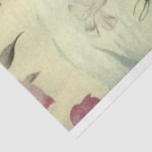 Waterverf Floral Pink & Blue Tissuepapier (Detail)