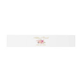 Waterverf Floral Pink Blush Gold Wedding Uitnodigingen Wikkel (Vlak)