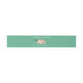 Waterverf Floral Pink Blush Neo Mint Wedding Uitnodigingen Wikkel (Vlak)
