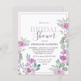 Waterverf Floral Pink BRIDAL SHOWER INVITATION