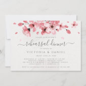 Waterverf Floral Pink Cherry Blossom Kaart (Voorkant)