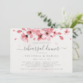 Waterverf Floral Pink Cherry Blossom Kaart (Staand voorkant)