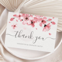 Waterverf Floral Pink Cherry Blossom Wedding