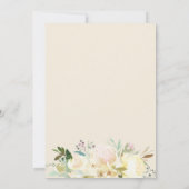 Waterverf Floral Pink Cream Ivoorkust BLANK Kaart (Achterkant)