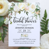 Waterverf Floral Pink Cream Ivory Vrijgezellenfees Kaart