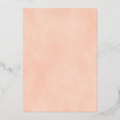 Waterverf Floral Pink Elegant Wedding Gold Folie Uitnodiging (Achterkant)