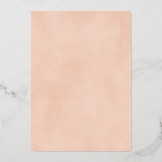 Waterverf Floral Pink Elegant Wedding Gold Folie Uitnodiging (Achterkant)