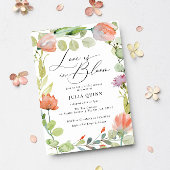 Waterverf Floral Pink Green Vrijgezellenfeest Kaart