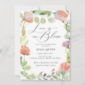 Waterverf Floral Pink Green Vrijgezellenfeest Kaart (Voorkant)
