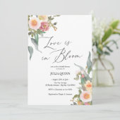 Waterverf Floral Pink Green Vrijgezellenfeest Kaart (Staand voorkant)