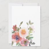 Waterverf Floral Pink Green Vrijgezellenfeest Kaart (Achterkant)
