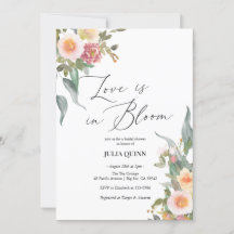 Waterverf Floral Pink Green Vrijgezellenfeest