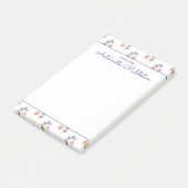  Waterverf Floral Pink Lavender Aangepast Post-it® Notes (Schuin)