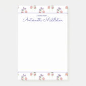  Waterverf Floral Pink Lavender Aangepast Post-it® Notes (Voorkant)