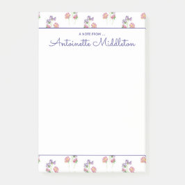  Waterverf Floral Pink Lavender Aangepast Post-it® Notes
