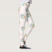 Waterverf Floral Pink Paarse Leggings (Rechts)