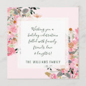 Waterverf Floral Pink Persoonlijke foto Pasen Feestdagenkaart (Achterkant)