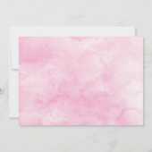 Waterverf Floral Pink Roses Foto bruiloft Save The Date (Achterkant)