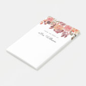 Waterverf Floral Pink Teacher Post-it Note (Schuin)