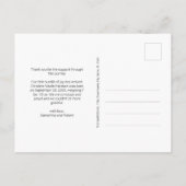 Waterverf Floral Pink Turquoise Baby Girl Foto Aankondigingskaart (Achterkant)