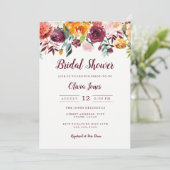 Waterverf Floral Pink Vrijgezellenfeest Kaart (Staand voorkant)