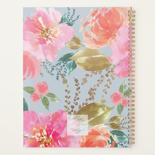Waterverf Floral Planner (Achterkant)