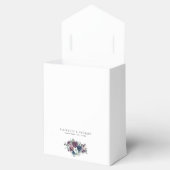 Waterverf Floral Plum Navy Blue Wedding Bedankdoosjes (Geopend)